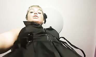 Blonde MILF Mistress in Latex & Heels Plays Dominant Cuckold Role