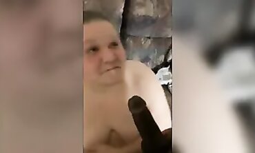 Amateur BBW Takes a BBC Blowjob