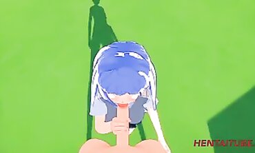 POV: Nejire Hata Cosplay Deep Throat 3D Animation