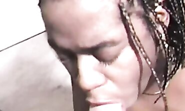Ebony Goddess Loves Deepthroating Milky Cock