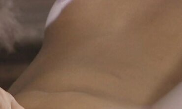Lucy Stretches The Japanese Vulva And Takes Jizm On Rump
