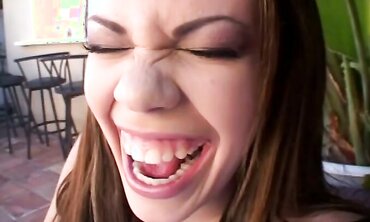 Gia Paloma Swallows Some Testicle Tonic And Gets Poked Outside