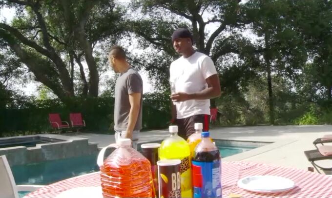 Gang Hookup, Hand-Job, Rear End, Facial Cumshot Cum-Shot, Deep Facehole, BIG BLACK COCK, Ample Trunk, Dark-Hued on Dark-Hued, Suck Off, Cowgirl, Smallish Udders