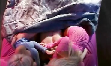 Towheaded Girls Candy Manson and Tiffany Price Fellate and Shag A Fat Lollipop Together