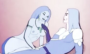 Retro Anime MILF Goddess Deep Throat Blowjob