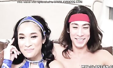 Petite Asian Avery Black in Crazy Kombat Hardcore Sex