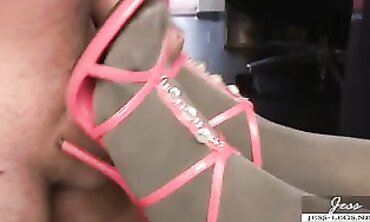 Homemade Footjob in High Heels