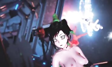 Princess MMD: Busty Milf Squirting Orgy in Public