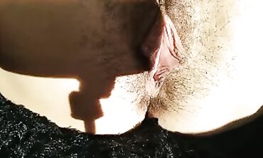Hairy Russian MILF Lesbian Creampie Close-Up