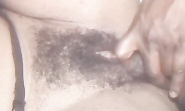 Chocolate's Bushy Mom Gets Fucked by Two Men in Shaggy Honeys 16