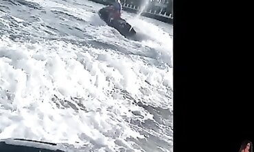 Kiki Klout Gets Outdoor Labia Eating on Jet Skis