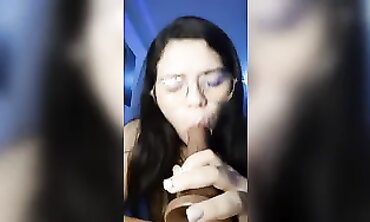 Edible Swallows A Massive Cock While Chatting