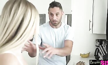 Step-Sister in Law Uses Protection During Taboo Hardcore Sex