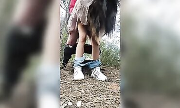 Teenage Forest Fuck: Manhandling a Slender Girl for a Creampie