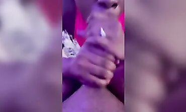 Ebony MILF Sucks and Takes It from a Muscular Stepbro