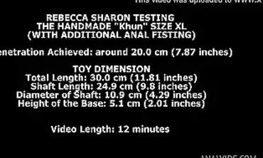 Rebecca Sharon Fisted with XL Handmade Anal Toy