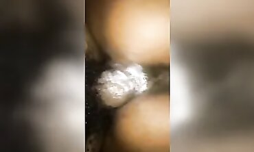 POV Ebony Amateur Creampie and Foot Fetish