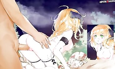Uncensored Anime: Rough Anal Gangbang with Ash-Blonde college girl