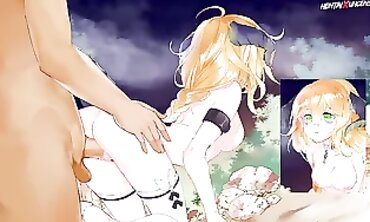 Uncensored Anime: Rough Anal Gangbang with Ash-Blonde college girl