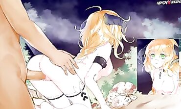 Uncensored Anime: Rough Anal Gangbang with Ash-Blonde college girl