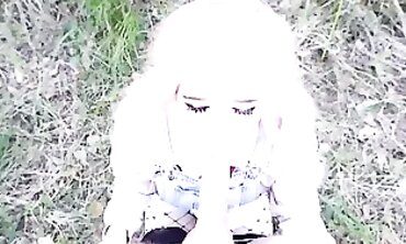 POV Blowjob in the Woods with a Beautiful Russian Amateur