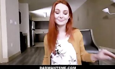 POV: Lacy Lennon's Redhead Stepdaughter Blowjob