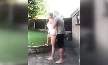 British MILF Gets A Morning Creampie In The Garden