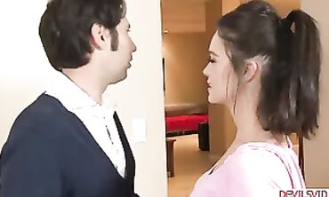 Barely Legal Babysitter Gets Anal From Elder Step-Brother