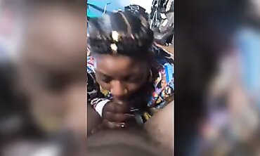 Ebony MILF Lovely1neva Takes Deepthroat From barely legal King