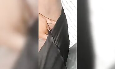 Riley Reid's Hairy Ebony Pussy in Black Sundress