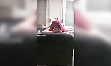 Redhead Bunny Teases in Solo Performance