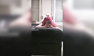 Redhead Bunny Teases in Solo Performance