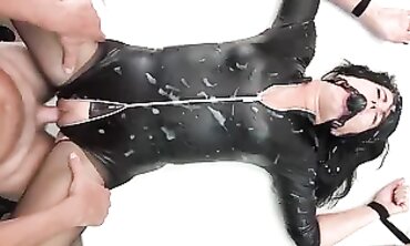 Bound MILF Jacked and Plowed by Hungry Dicks