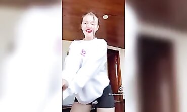 Solo Blonde Emilyrosetv Dances and Poses for the Camera