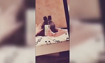 Fit Brunette Bunny Does Solo Foot Fetish Challenge