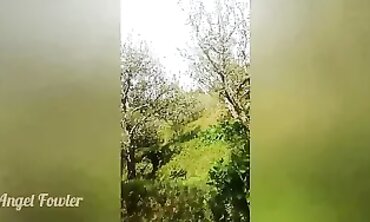 Angel Fowler Fingers Her Hairy Pussy Outdoors For TikTok