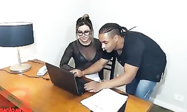 Cute Latina Secretary Gets Pulverized by Office Technician