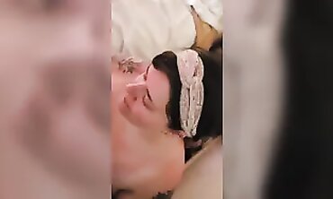 Tattooed BBW Joy Takes a Deep Throat and Cumshot