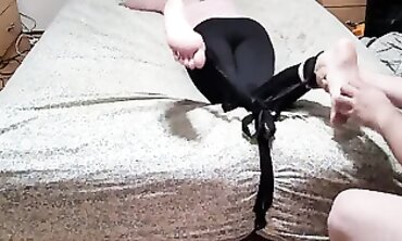 bondage & discipline trussed barely legal yo toes kittled