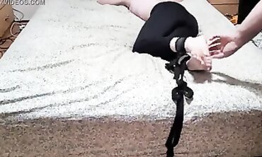 bondage & discipline trussed barely legal yo toes kittled
