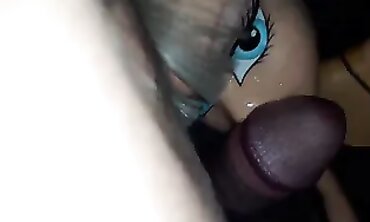 Beauty With Large Lips Performs An Intense Blowjob Marathon