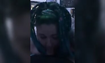 Curvy Cougar Gives Deep Throat Blowjob POV