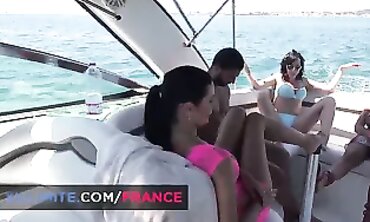 Hot Brunette Outdoor Yacht Sex