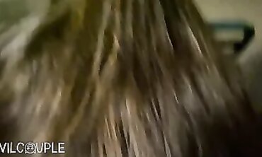 Blindfolded Cute Girl Gives a Blowjob in the Park