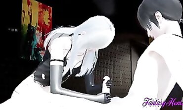 A2 Cosplay Gets Roughed Up in Animated Creampie Fuckathon