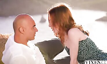 Slim Redhead Lottie's Sensual Outdoor Adventure