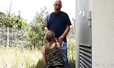 Blonde MILF Blowjob And Cumshot