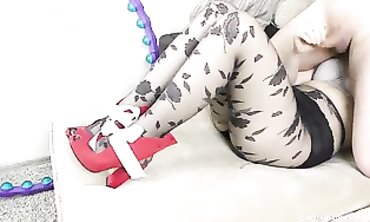 barely legal Slut HJ in Pantyhose for Jizm Underwear