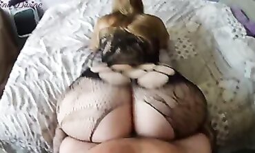 POV: French Stepsister Gets Creampie in Her XXL Booty