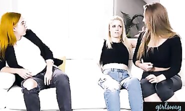 April O'Neil, Charlotte Stokely & Lena Paul Watch Each Other